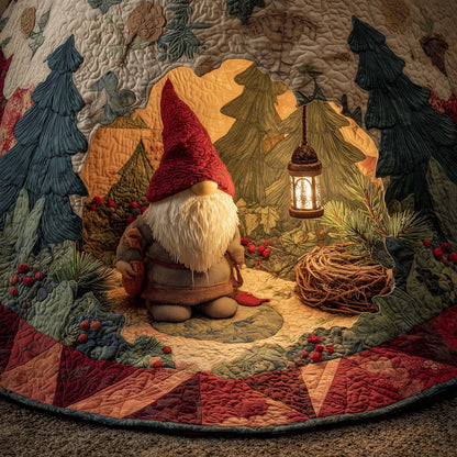 Cheerful Christmas Gnome Quilted Tree Skirt GFTONL7254