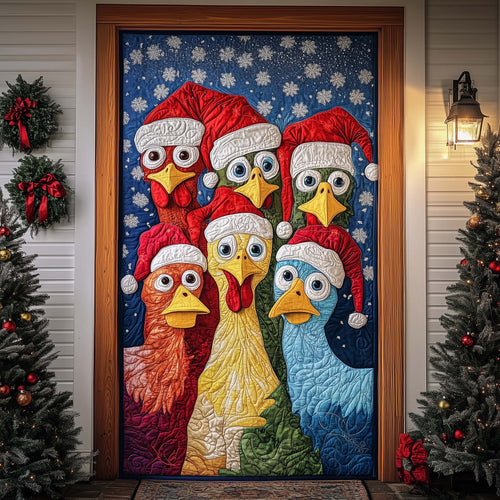 Whimsical Chicken Quilted Door Cover GFTONL7261