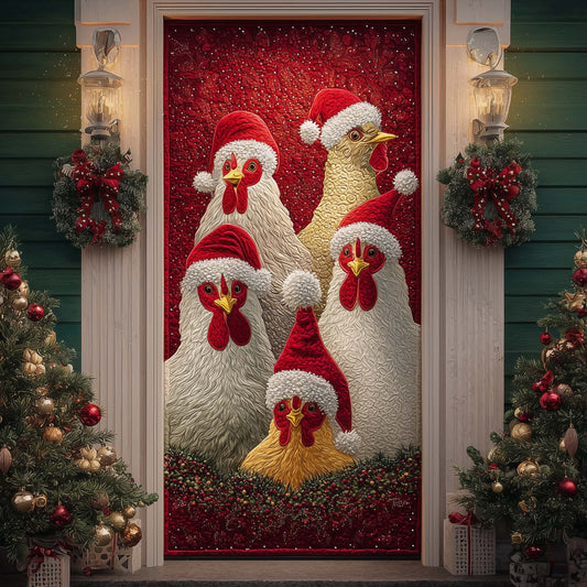 Whimsical Chicken Quilted Door Cover GFTONL7263