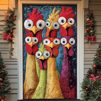 Whimsical Chicken Quilted Door Cover GFTONL7264