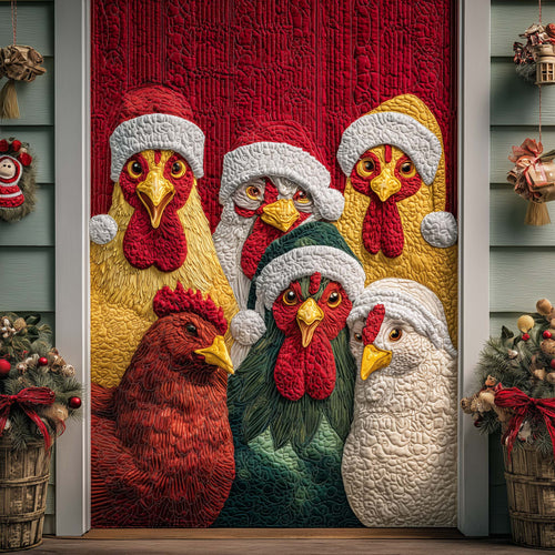 Whimsical Chicken Quilted Door Cover GFTONL7265