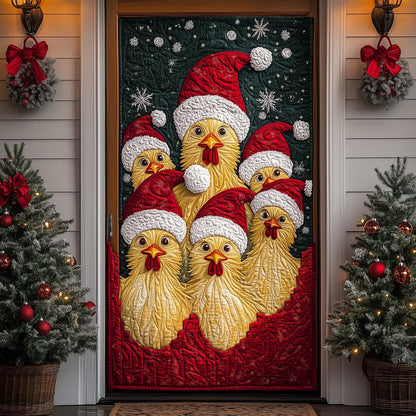 Holiday Chicken Quilted Door Cover GFTONL7268