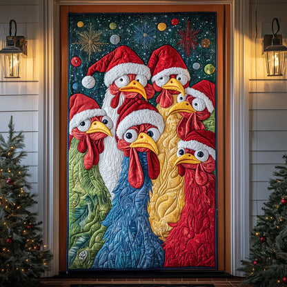 Holiday Chicken Quilted Door Cover GFTONL7269