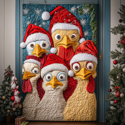 Holiday Chicken Quilted Door Cover GFTONL7270