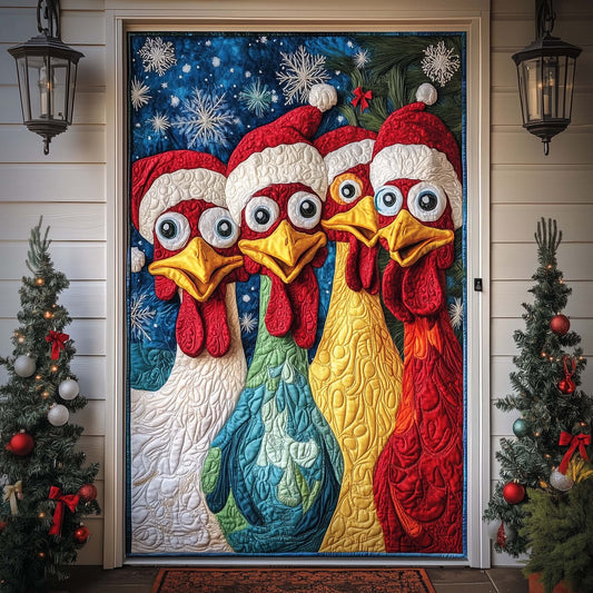 Holiday Chicken Quilted Door Cover GFTONL7271