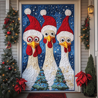 Cheerful Chicken Quilted Door Cover GFTONL7272