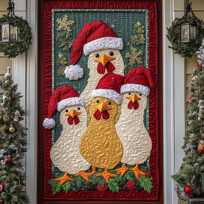 Cheerful Chicken Quilted Door Cover GFTONL7273