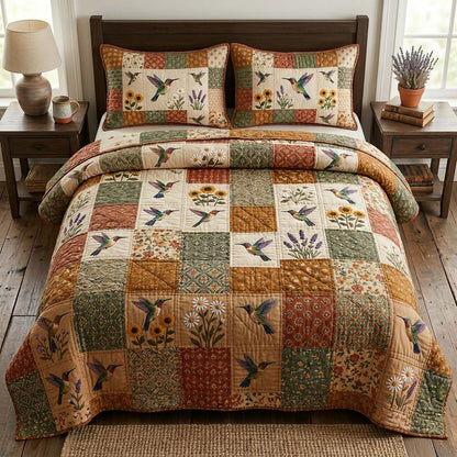 Hummingbird Grace 3-Piece Quilted Bedding Set GFTONL7320