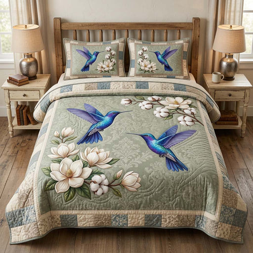Hummingbird 3-Piece Quilted Bedding Set GFTONL7327