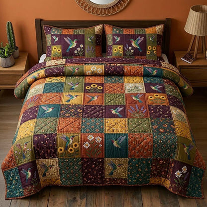Hummingbird 3-Piece Quilted Bedding Set GFTONL7328