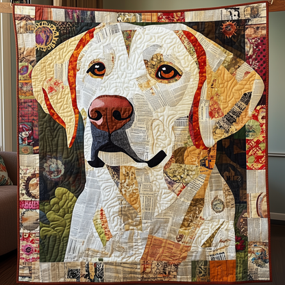 Colorful Labrador Retriever Quilted Blanket GFTONL983