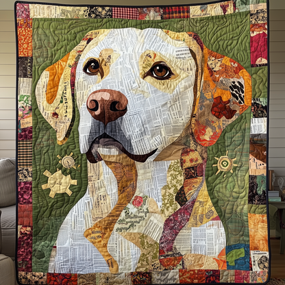 Colorful Labrador Retriever Quilted Blanket GFTONL984