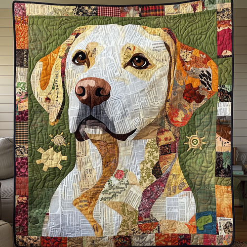 Colorful Labrador Retriever Quilted Blanket GFTONL984