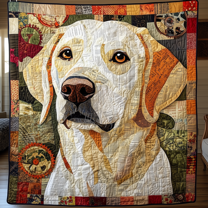 Colorful Labrador Retriever Quilted Blanket GFTONL986