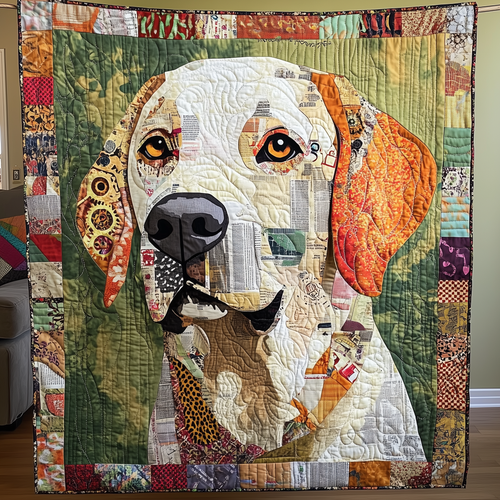 Colorful Labrador Retriever Quilted Blanket GFTONL987