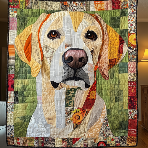Colorful Labrador Retriever Quilted Blanket GFTONL988