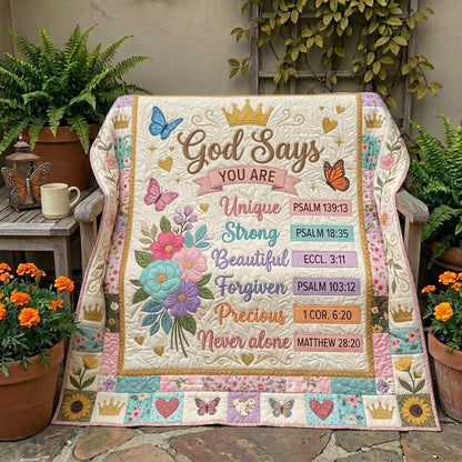 Floral Bible Quilted Blanket GFTONMU1087