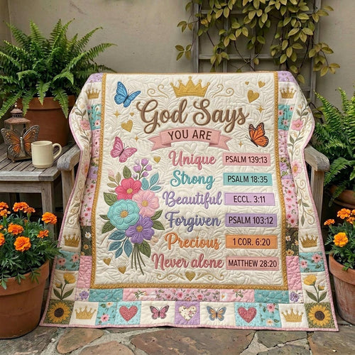 Floral Bible Quilted Blanket GFTONMU1087