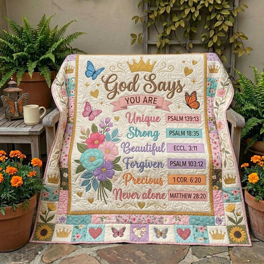 Floral Bible Quilted Blanket GFTONMU1087