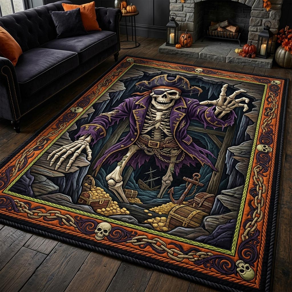 Haunted Skeleton Area Rug GFTONMU1105