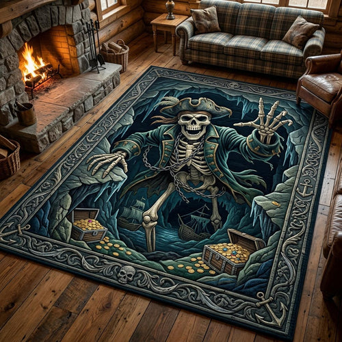 Haunted Skeleton Area Rug GFTONMU1107