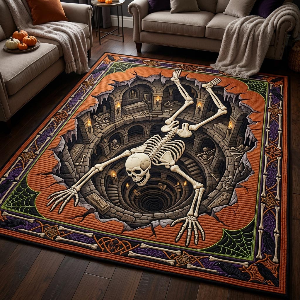 Haunted Skeleton Area Rug GFTONMU1117