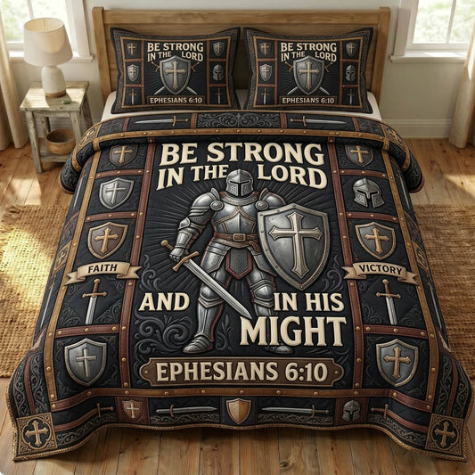Armor Of God 3-Piece Quilted Bedding Set GFTONMU1137