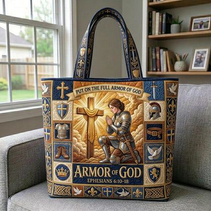 Armor Of God Quilted Tote Bag GFTONMU1187