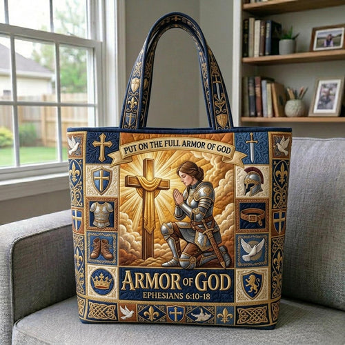 Armor Of God Quilted Tote Bag GFTONMU1187