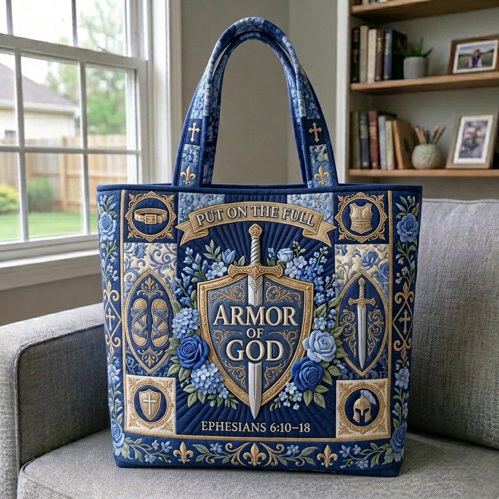 Armor Of God Quilted Tote Bag GFTONMU1189