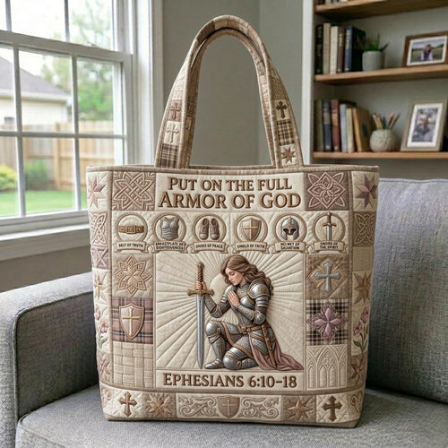 Armor Of God Quilted Tote Bag GFTONMU1191