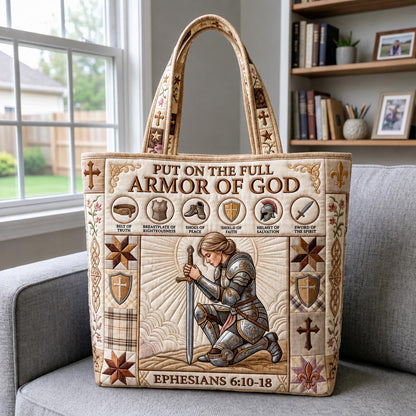 Armor Of God Quilted Tote Bag GFTONMU1192