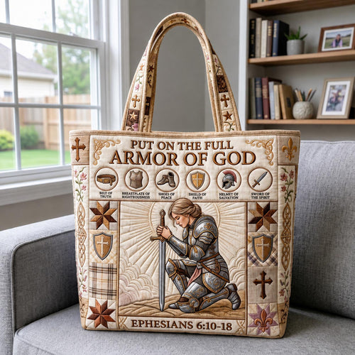 Armor Of God Quilted Tote Bag GFTONMU1192