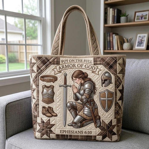Armor Of God Quilted Tote Bag GFTONMU1195