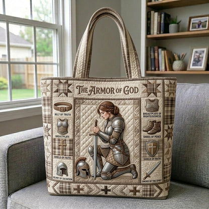 Armor Of God Quilted Tote Bag GFTONMU1196