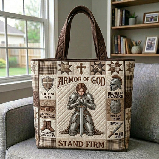 Armor Of God Quilted Tote Bag GFTONMU1197