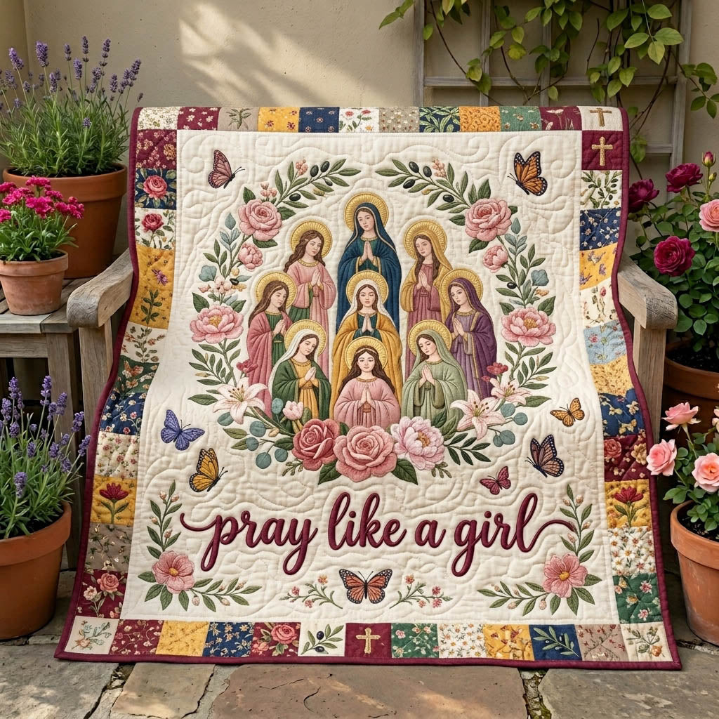 Floral Bible Quilted Blanket GFTONMU1234