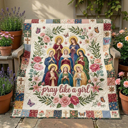 Floral Bible Quilted Blanket GFTONMU1235