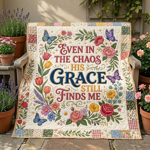 Floral Bible Quilted Blanket GFTONMU1236