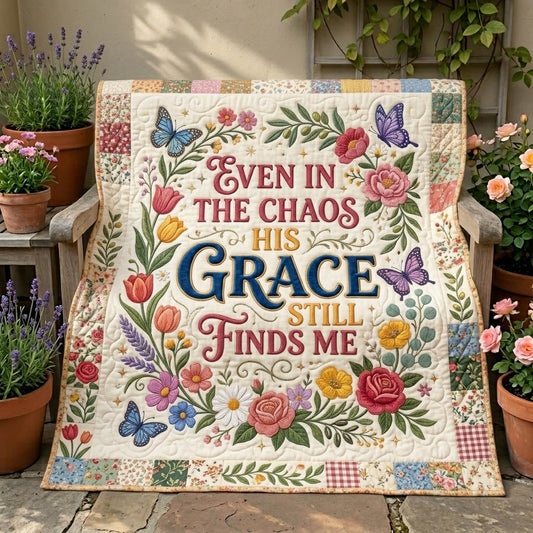 Floral Bible Quilted Blanket GFTONMU1236