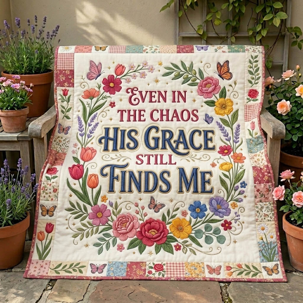 Floral Bible Quilted Blanket GFTONMU1237