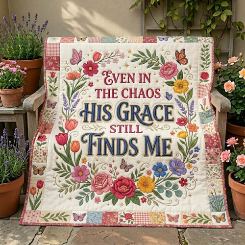 Floral Bible Quilted Blanket GFTONMU1237