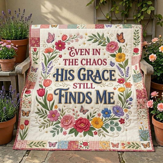 Floral Bible Quilted Blanket GFTONMU1237