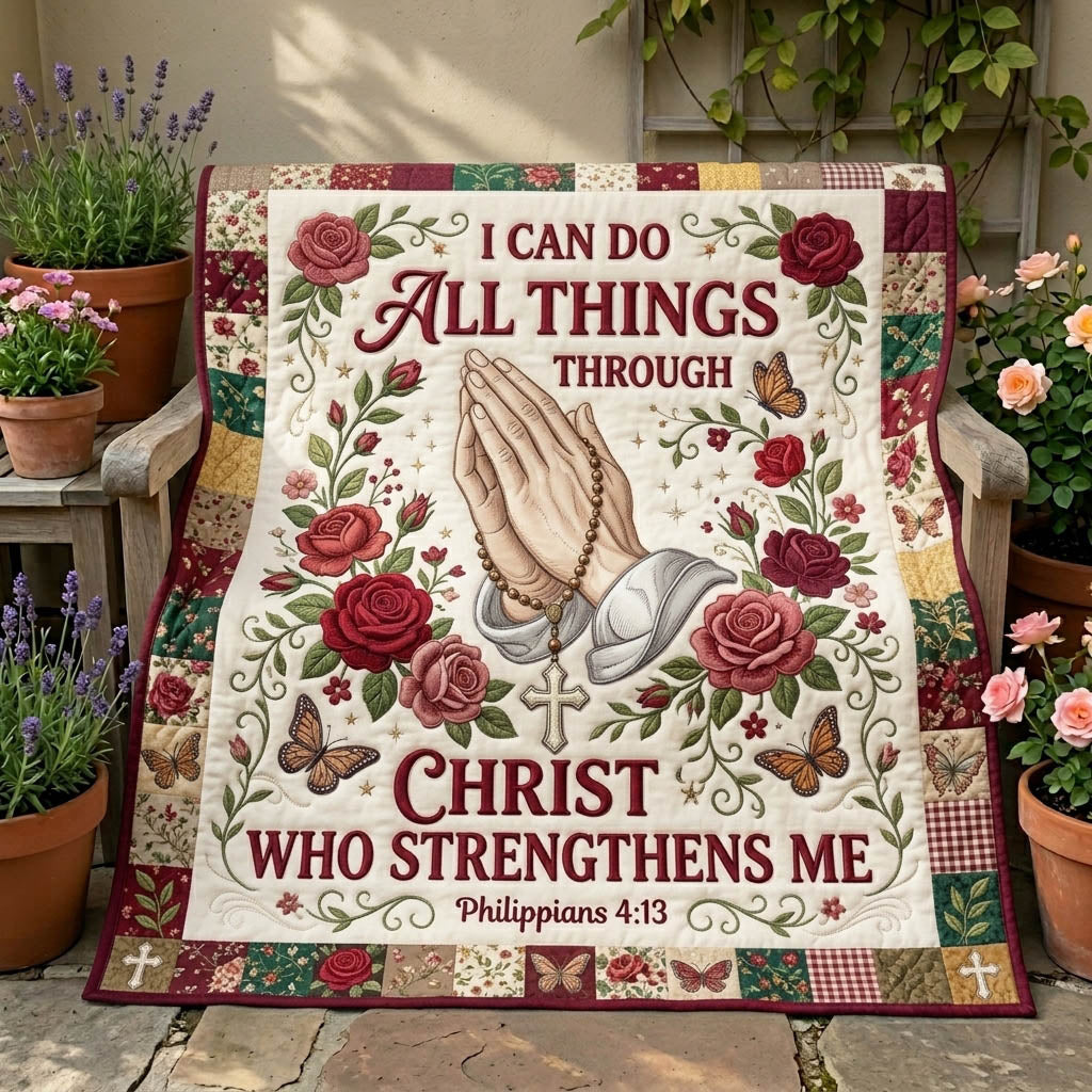 Floral Bible Quilted Blanket GFTONMU1238