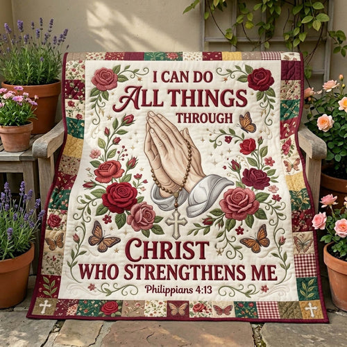 Floral Bible Quilted Blanket GFTONMU1238