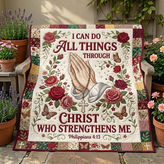Floral Bible Quilted Blanket GFTONMU1238