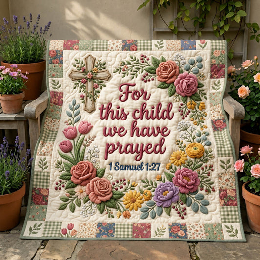 Floral Bible Quilted Blanket GFTONMU1244