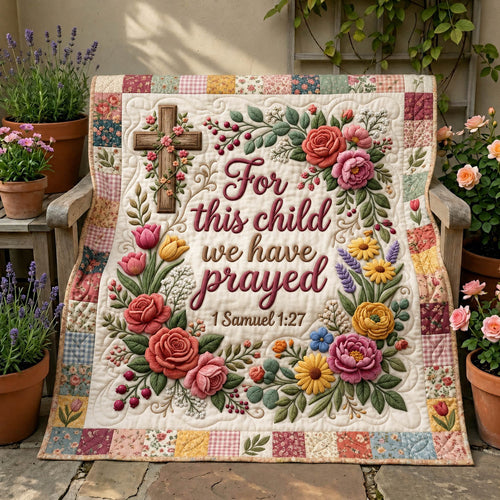 Floral Bible Quilted Blanket GFTONMU1245