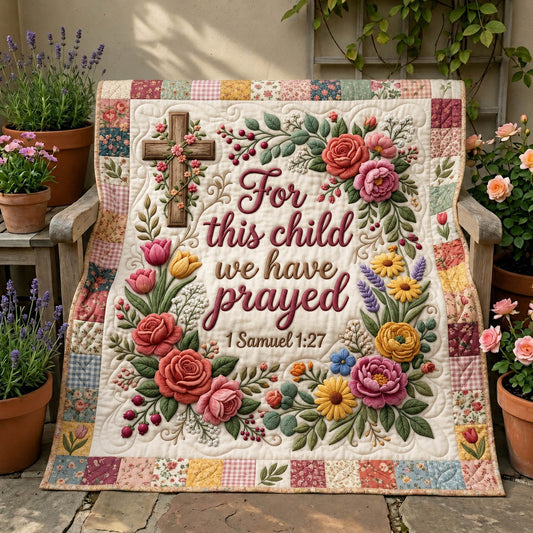 Floral Bible Quilted Blanket GFTONMU1245