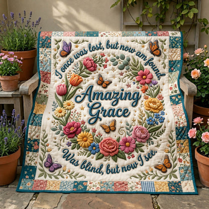 Floral Bible Quilted Blanket GFTONMU1246